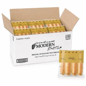 Modern Bakery Bread Roll Hot Dog Plain 8" Split Samolina