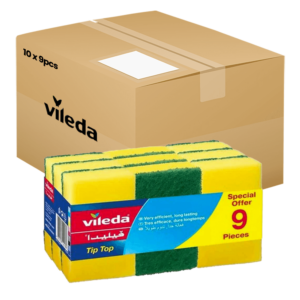 Vileda Tip Top Dishwashing Sponge 10x9pcs