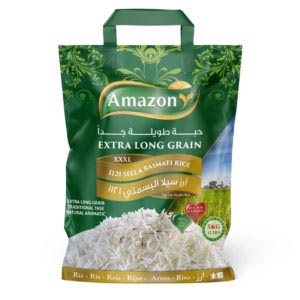 Amazon 1121 Sella Basmati Rice 5kg- grocery near me- online store near me- white basmati rice- Indian long grain rice- best basmati rice- authentic basmati rice