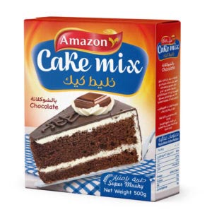 Cake Mix Chocolate 500g by Amazon foods- Amazon Cake Mix Chocolate, healthy nutrition, used in yummy and tasty, Martoo online grocery shop, online delivery- convenient 500g pack- perfect treat chocolate lovers