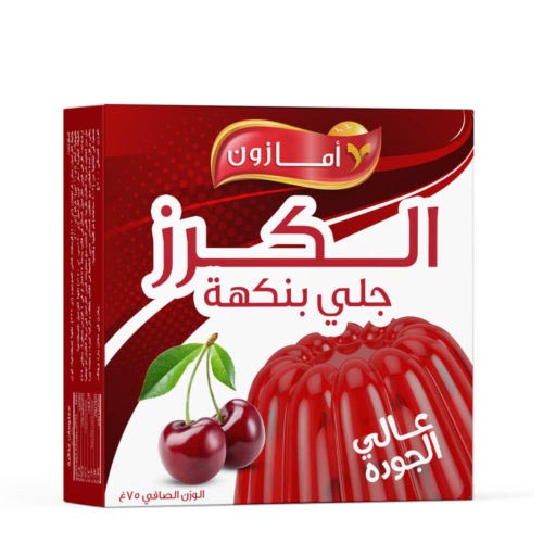 Cherry Flavored Jelly 75g by Amazon foods- grocery near me- online store near me- jelly powder- easy jelly recipe- dessert