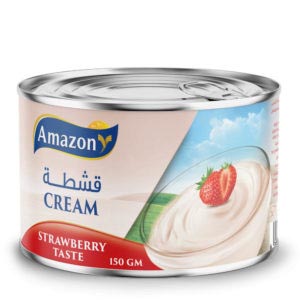 Amazon Cream Strawberry Flavour 150g- grocery near me- online store near me- strawberry cream- Martoo online- dessert- baking- 150g can