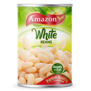White Beans 400g by Amazon foods- grocery near me- online store near me- canned goods- Amazon Beans, White Beans, healthy diet, Martoo online grocery shop- white beans can- 400g- Amazon foods