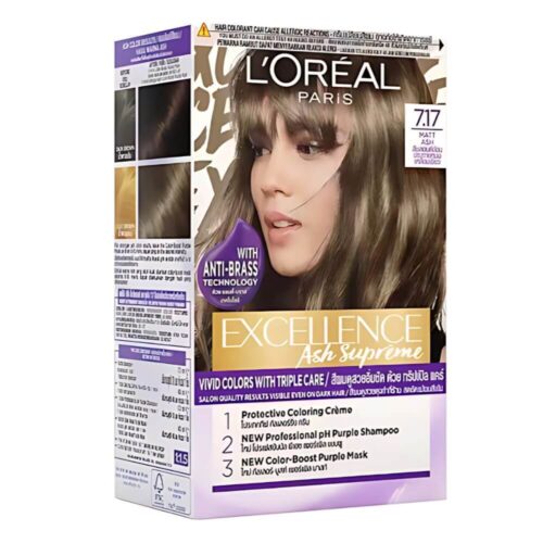 L'Oreal Paris Excellence Ash Supreme Permanent Hair Colour 7.17 Matt Ash Blond