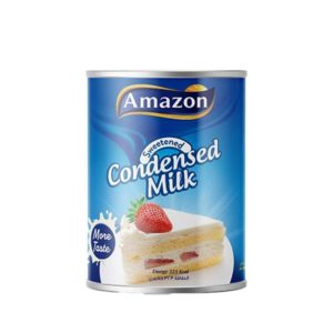 Sweetened Condensed Milk 395g by Amazon foods- Grocery near me- Online Store near me- Condensed Milk- Baking- Dessert- Sweet- amazon foods prducts