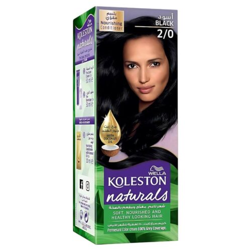 Wella Koleston Naturals Hair Colour Cream 2/0 Black