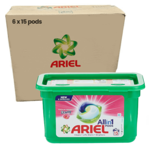 Ariel 3 in1 Pods Touch of Downy Laundry Detergent Tablets 6 x 15 pods