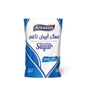 White Sugar 2Kg by Amazon Foods- White-Sugar-Sweet-2kg-Sugar-Cane- grocery near me- online store near me- sweetener- fine white sugar- 2kg pack