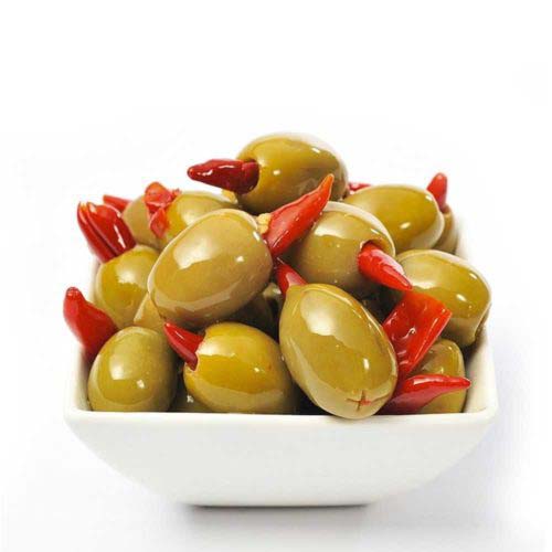 Turkish Green Olives Stuffed with Chili