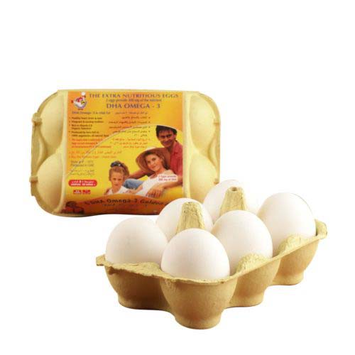 White Eggs with DHA Omega-3 6pcs- grocery near me- online store near me- superfood- breakfast- Amazon eggs, Eggs White DHA OMEGA, full protein eggs, Martoo online grocery shop