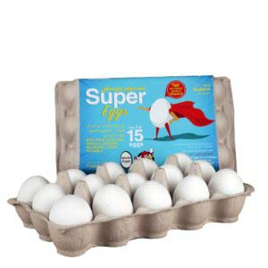 Super Eggs White 15pcs- grocery nesr me- online store near me- superfood- breakfast- healthy food- Amazon eggs, White Eggs Super, full protein eggs, Martoo online grocery shop