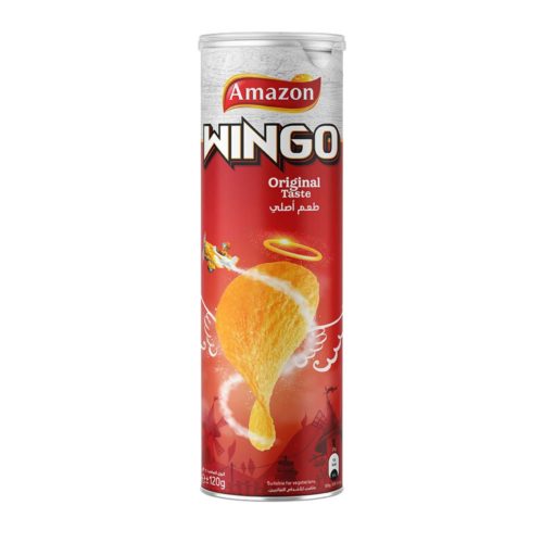 Wingo Potato Chips Original Flavor 120g by Amazon foods- grocery near me- online store near me- Potato chips original- Snacks- Amazon Wingo Chips, original chips, Martoo online grocery shop
