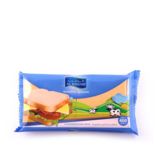 Al Rawabi Sandwich Slices 400g-Grocery near me- Online Store near me- Cheese Slices- Breakfast-Burger- Cooking