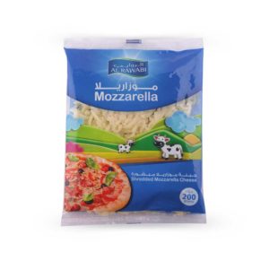 Al Rawabi Shredded Mozzarella Cheese 200g- Grocery near me- Online Store near me- Cooking- Pastry- Dish- Breakfast- Pizza
