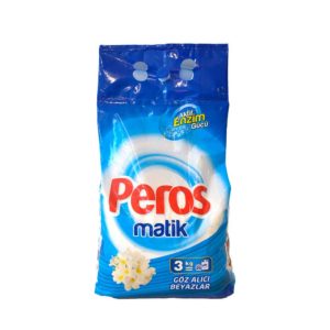Peros Powder Matic White and Bright 3kg- grocery near me- online store near me- Peros- White and Bright Powder Detergent Bright Colors, Powder Detergent, stain remover, dirt remover, cloth cleaner, Martoo online grocery shop-Detergent powder-Laundry detergent powder