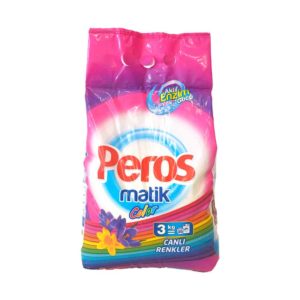 Peros Powder Matic Bright Colors 3kg- grocery near me- online store near me- Peros- Bright Colors Powder Detergent Bright Colors, Powder Detergent, stain remover, dirt remover, cloth cleaner, Martoo online grocery shop-DEtergent Powder-Laundry Detergent Powder
