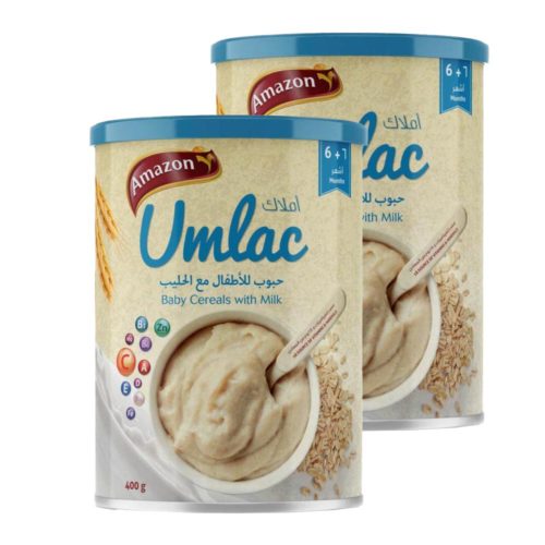 Umlac Baby Cereals with Milk Offer 2x400g by Amazon foods- grocery near me- online store near me- baby cereal- Oats-Baby Foods- Offers 2x400g
