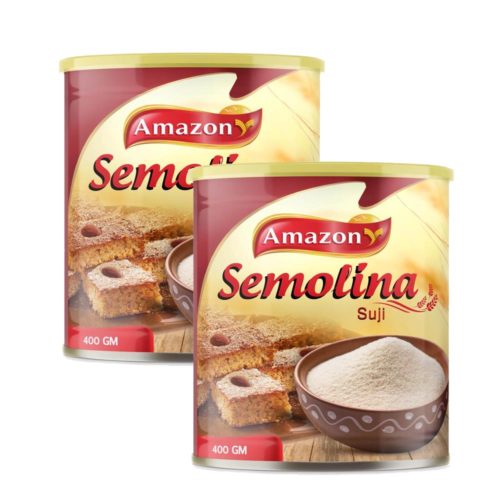 Amazon Semolina (Suji) Offer 2x400g- grocery near me- online store near me- Martoo online- Semolina powder- wheat powder- Durum- Suji- semolina tin 400g