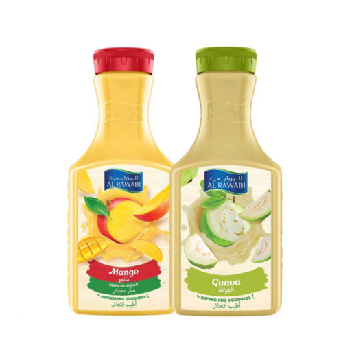 Al Rawabi Mango and Guava Juice Offer 2x1.5Ltr- grocery near me- online store near me- drink beverages- Al Rawabi Juice-Refreshing-Drinks-Offer