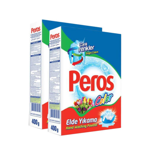 Peros Powder Detergent Manual Offer 2x400g Color - grocery near me- online store near me- Peros- hand wash- Powder Detergent Manuel-High Foam Box-Offer-Clothes- manual washing powder