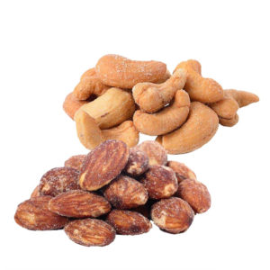 Salted Almonds-USA & Cashews-Jumbo 2x500g- Salted Almond USA-Salted Cashew Jumbo-Peanuts-Protein-Healthy- Ramadan foods