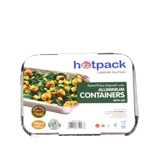 Medium Food Container with Lid-Disposable Aluminum Container-Disposable items