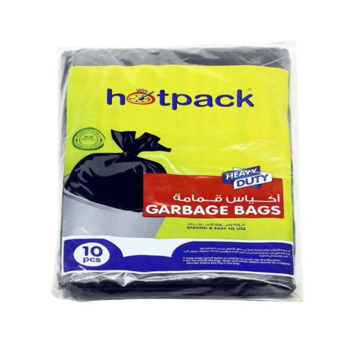 Hotpack Garbage Bags 105cm x 125cm- Hotpack Garage bag buy from online grocery shop, online delivery- grocery near me- online store near me- biodegradable- disposable garbage bag- heavy weight- black plastic garbage- Hotpack products