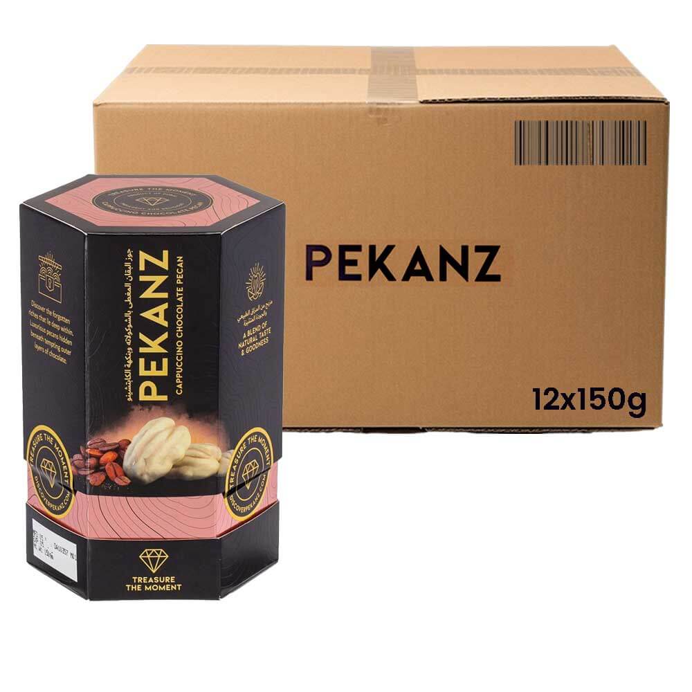 Pekanz Pecan Coated with Cappuccino Chocolate Box 12x150g