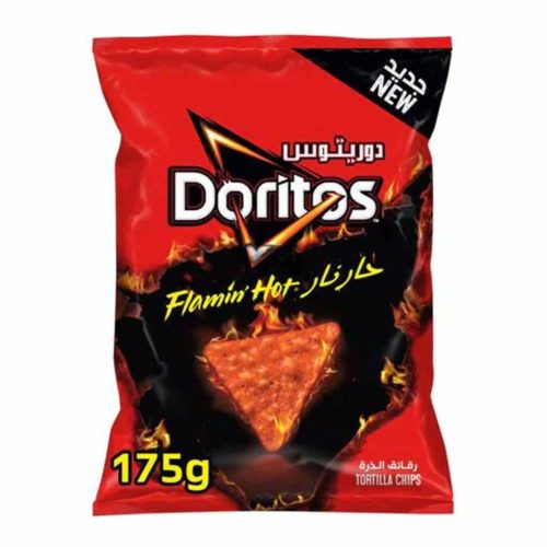 Doritos Flamin Hot Tortilla Chips 175g- Grocery near me- Online Store near me- Spicy Chips- Snacks- Doritos chips
