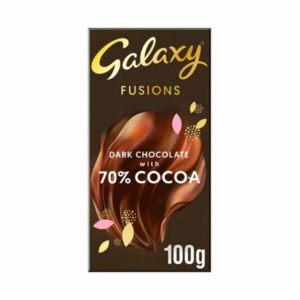 Galaxy Fusions Dark Chocolate With 70% Cocoa- Grocery near me- Online Store near me- Dark Chocolate Bar- Healthy Snacks- Sweets- Galaxy Chocolate