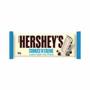Hershey's Cookies N Cream Chocolate Bar 40g- Grocery near me- Online Store near me- White Chocolate Bar- Snacks