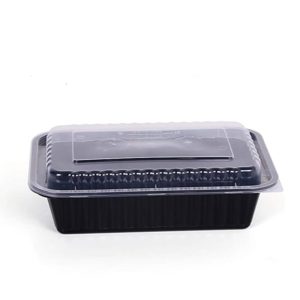 Black Base Containers Large with Lid 5pcs x 58oz- Grocery near me- Online Store near me- Disposable Food Container- Hotpack
