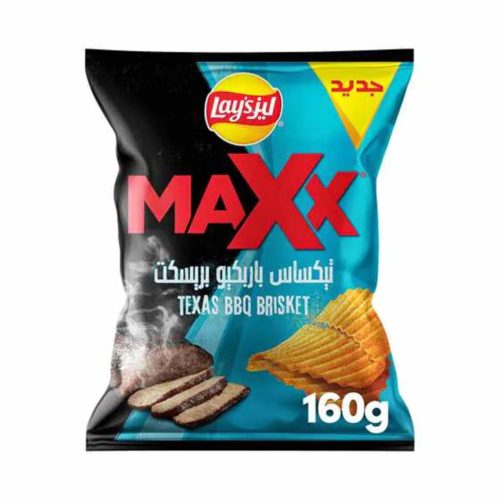 Lay's Maxx Texas BBQ Brisket Chips 160g- Grocery near me- Online Store near me- Entertainment- Snacks- Chips- Potato Chips