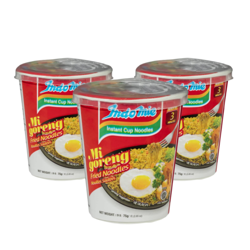 Indomie Cup Fry Noodles Mi-goreng 3x75g- Grocery near me- Online Store near me- Quick Meal- Promo- Instant Fried Noodles