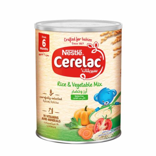 Nestle Cerelac Rice & Vegetable Mix 400g- Grocery near me- Online Store near me- Baby Foods- Baby Cereals- Cerelac- Healthy Baby Food- rice and vegetables