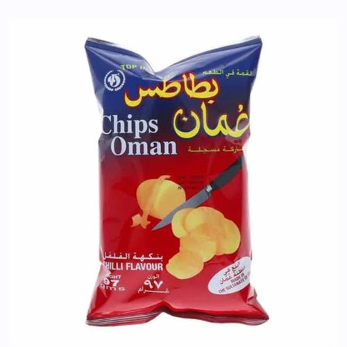 Chips Oman Chili Flavor 97g- Grocery near me- Online Store near me- Potato Chips- Spicy Chips