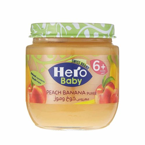 Hero Baby Peach Banana 125g- Grocery near me- Online Store near me- Baby Food- Healthy Food- Baby Care