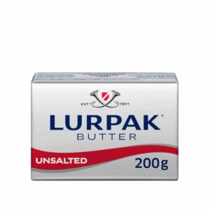 Lurpak Butter Unsalted 200g- Grocery near me- Online Store near me- Pastry- Butter cooking- Baking- Dessert- Breakfast- unsalted butter- no salt
