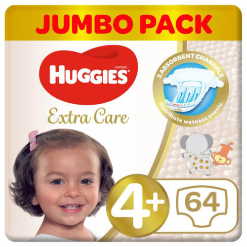 Huggies Extra Care Jumbo Pack Diapers  Size 4 (10 -16 kg)