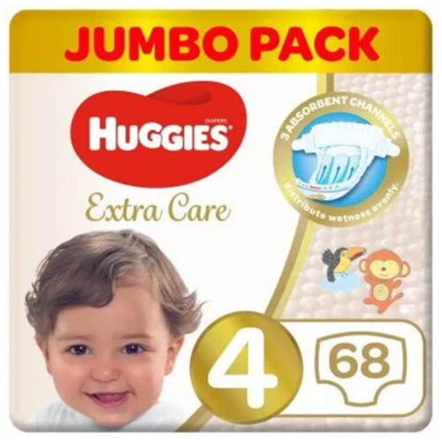 Huggies Extra Care Jumbo Pack Diapers  Size 4 (8 -14 kg)