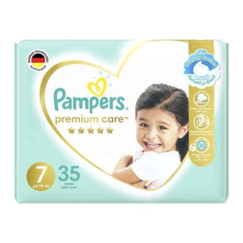 Pampers Premium-Care Diaper Size-7 35pcs- grocery near me- online store near me- baby care- baby product- disposable diapers