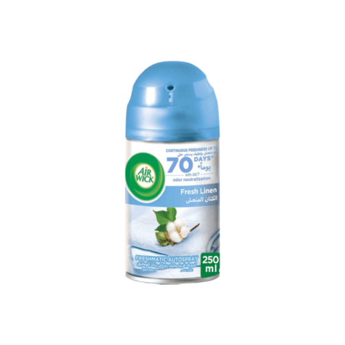 Air Wick FM Refill Soft Cotton 250ml- grocery near me- online store near me- air freshener- eliminates bad odor- soft cotton scent spray- freshmatic refill