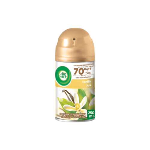 Air Wick FM Refill Vanilla 250ml- grocery near me- online store near me- eliminates bad odor- air freshener refill- freshmatic pure vanilla- auto spray refill- vanilla scent 250ml