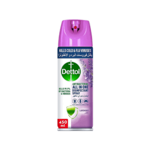 Dettol Disinfectant Spray Lavender 450ml- grocery near me- online store near me- anti-bacterial spray- dettol disinfectant spray- eliminates bad odor- kill 99% of bacteria