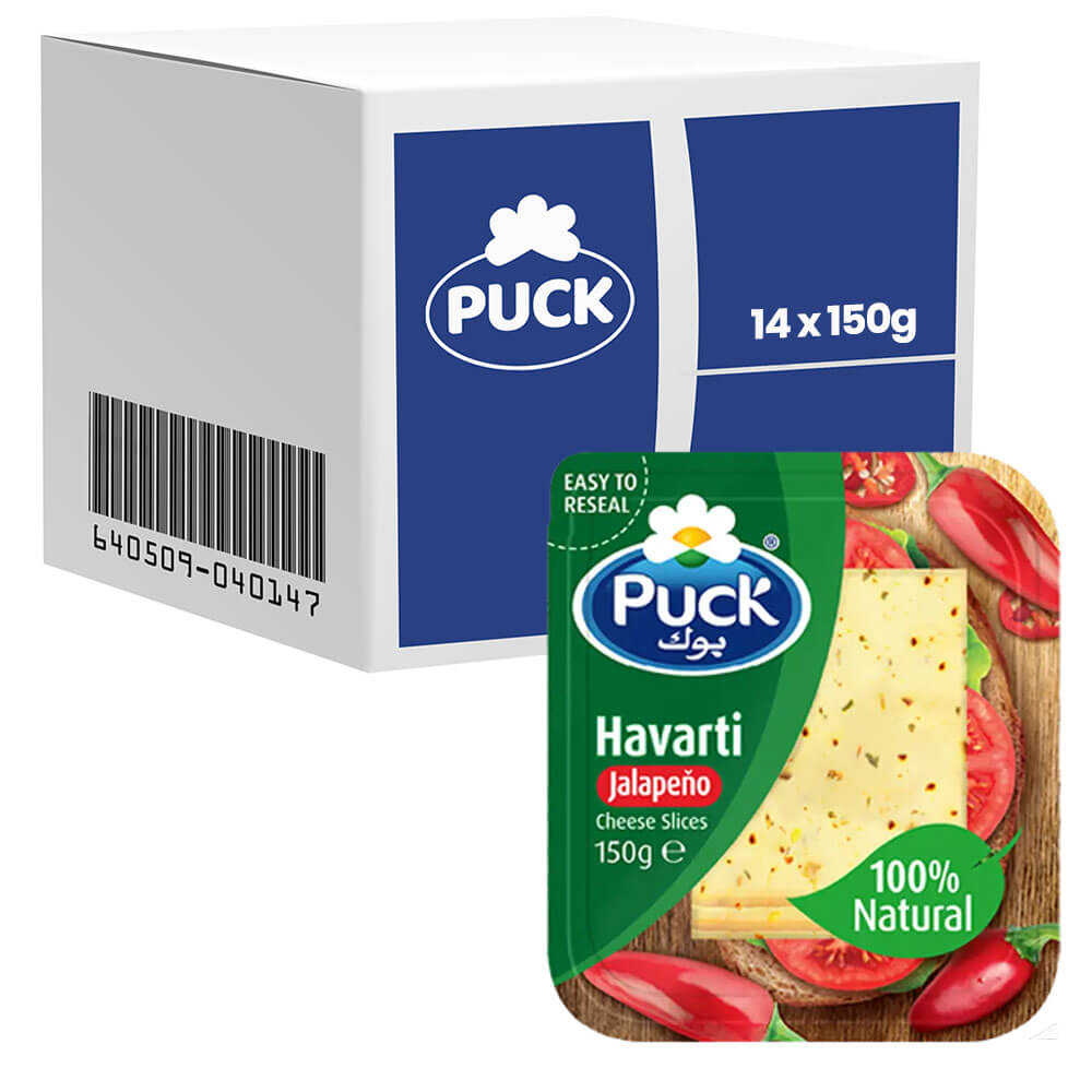 Puck Havarti Jalapeno Cheese Slices 14 x 150g
