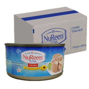 chunks tuna in sunflower oil brine nureen 48x170g