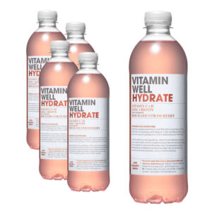 Vitamin Well Hydrate Rhubarb And Strawberry Drink 4x500ml