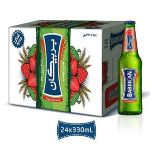 بربيكان فراولة زجاج 24x330مل