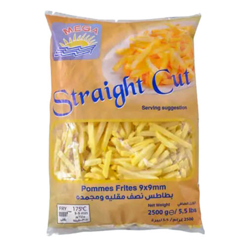 Mega Frozen Straight Cut French Fries 2.5kg