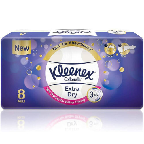 Kleenex Extra Dry Toilet Paper 3ply 8 rolls